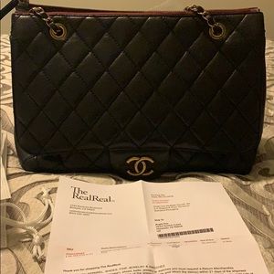 Authentic Chanel large Blizzard flap bag